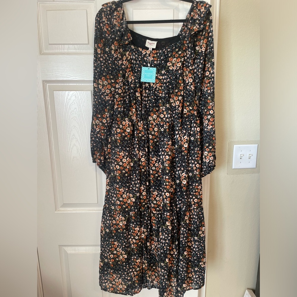 Hayden square neck midi dress 2XL